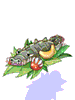 Steamed Alligator with Vegetable