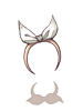 Costume White Ribbon Headband
