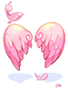 Costume Pink Cupid Wings