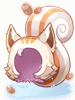 Costume Squirrel Ears Hooded Hat (Albino)