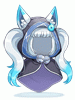 Costume White Fox Hood Twin