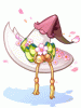 Costume Cherry Blossom Witch Hat